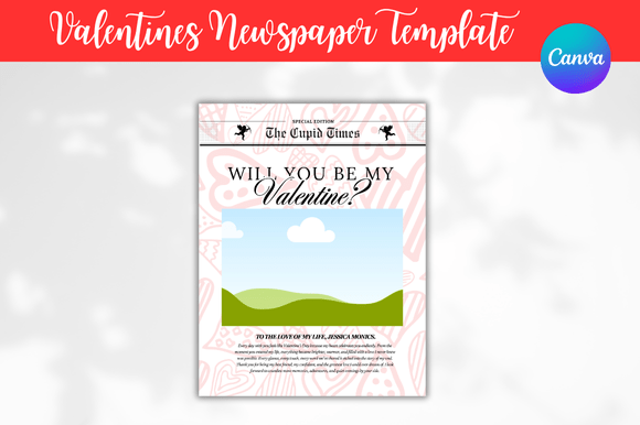 Download Valentines Newspaper Canva Templates - Newspaper canva template Collection