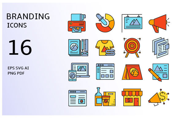 Download Branding Design and Marketing Icons Set - Brand Collection