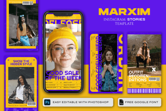 Download MARXIM - Instagram Story Template - Instagram story template Collection